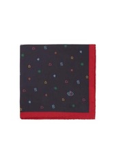 Gucci Symbols-print silk-faille pocket square