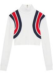 GUCCI Web detail high-neck jumper