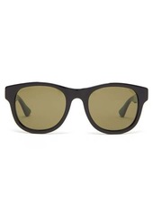 Gucci Web stripe-arms square acetate sunglasses
