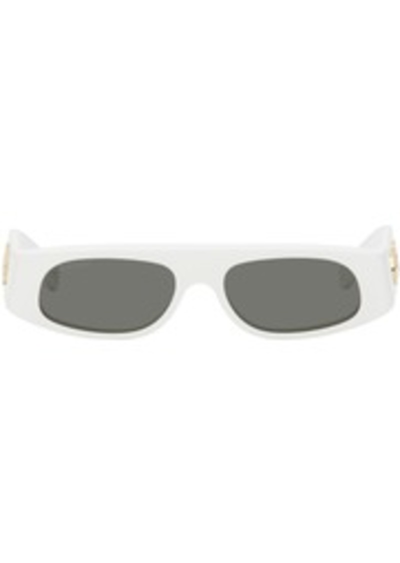 Gucci White Geometric Sunglasses