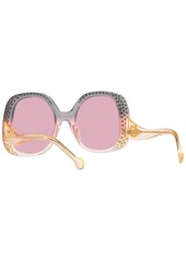 Gucci Women's Butterfly Sunglasses, GG1235S - Transparent Gray