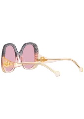 Gucci Women's Butterfly Sunglasses, GG1235S - Transparent Gray