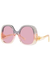 Gucci Women's Butterfly Sunglasses, GG1235S - Transparent Gray