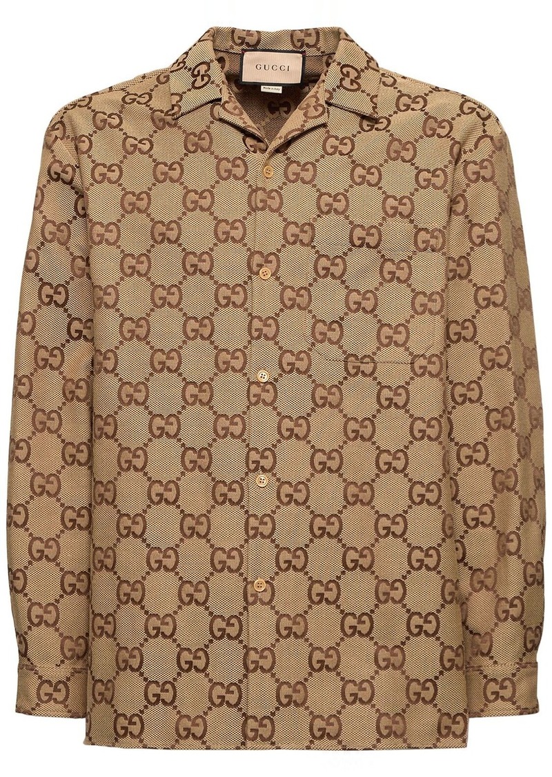 Gucci Hawaii Cotton Blend Bowling Shirt