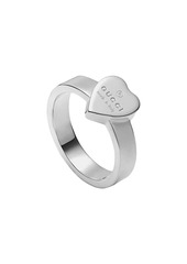 Gucci sterling silver Trademark heart ring