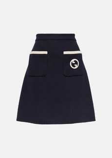 Gucci High-rise tweed miniskirt