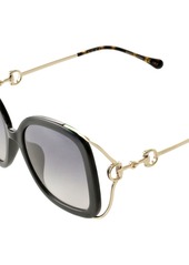 Gucci Horsebit Squared Metal Sunglasses