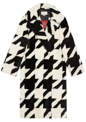 Gucci houndstooth shearling coat