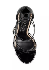 Gucci Ilse Patent Leather Stiletto Sandals