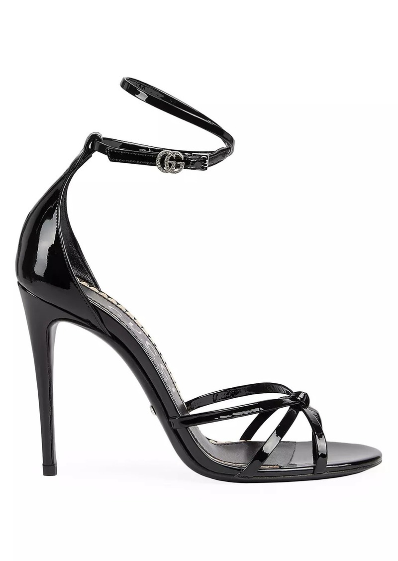 Gucci Ilse Patent Leather Stiletto Sandals