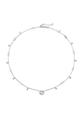 Gucci Interlocking G 18K White Gold & 0.27 TCW Diamond Station Necklace