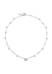 Gucci Interlocking G 18K White Gold & 0.27 TCW Diamond Station Necklace