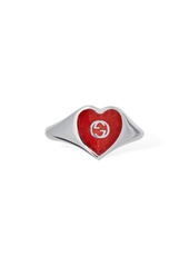 Gucci Interlocking G Heart Enamel Ring