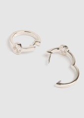 Gucci Interlocking Silver Hoop Earrings