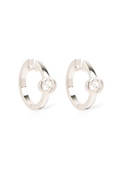 Gucci Interlocking Silver Hoop Earrings