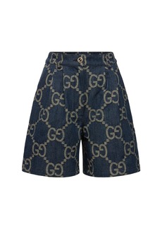 Gucci Jumbo Gg Cotton Denim Shorts