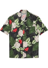 Gucci leaf-print short-sleeved shirt