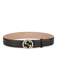 Gucci Leather Belt with G Buckle
