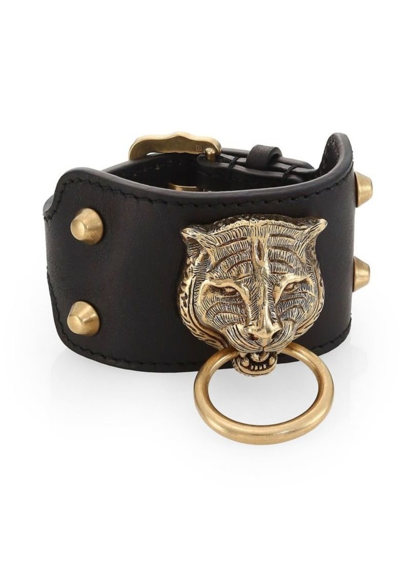 gucci leather cuff bracelet