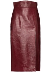 Gucci leather pencil skirt