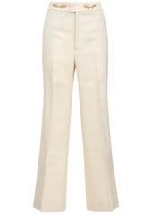 Gucci Light Cotton & Wool Tweed Pants