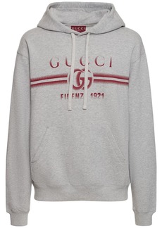 Gucci Logo Cotton Jersey Hoodie