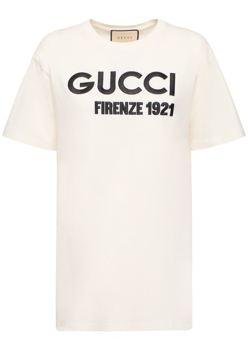 Gucci Logo Cotton Jersey T-shirt