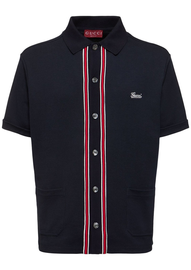 Gucci Logo Cotton Polo Shirt