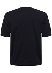 Gucci Logo Intarsia Silk & Cotton T-shirt