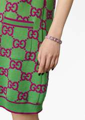 Gucci logo-lettering leather bracelet