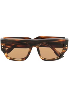 Gucci logo-lettering square-frame sunglasses