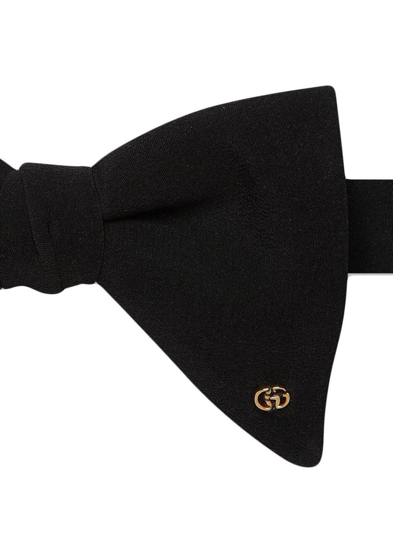 Gucci Horsebit Jacquard Wool and Silk Bow Tie