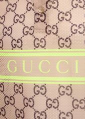 Gucci Logo Tech & Mesh Polo Shirt