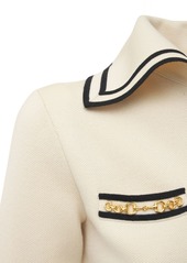 Gucci Logo Wool Jacquard Polo Shirt