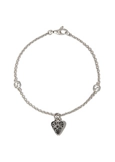 Gucci love-heart charm bracelet