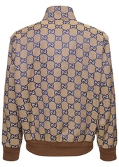Gucci Macro Gg Canvas Jacket W/leather
