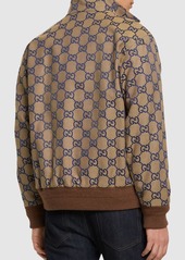 Gucci Macro Gg Canvas Jacket W/leather