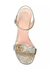 Gucci Marmont GG Ankle-Strap Sandals