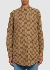 Gucci Maxi Gg Canvas Oversized Shirt