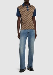 Gucci Maxi Gg Silk & Cotton Polo Shirt