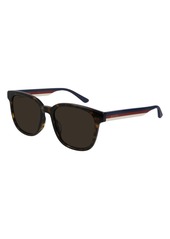 Gucci 54mm Square Sunglasses in Dark Havana/Brown at Nordstrom