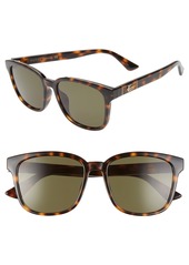 Gucci 56mm Square Sunglasses in Dark Havana/Green at Nordstrom