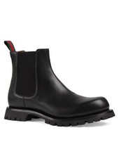 Gucci Kyra Chelsea Boot in Black/Black at Nordstrom