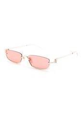 Gucci metallic rectangular-frame sunglasses