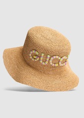 Gucci Raffia Hat With Logo