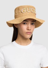 Gucci Raffia Hat With Logo