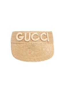 Gucci Woven Straw Visor