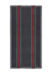 Gucci monogram striped scarf