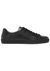 Gucci New Ace Gg Embossed Leather Sneakers
