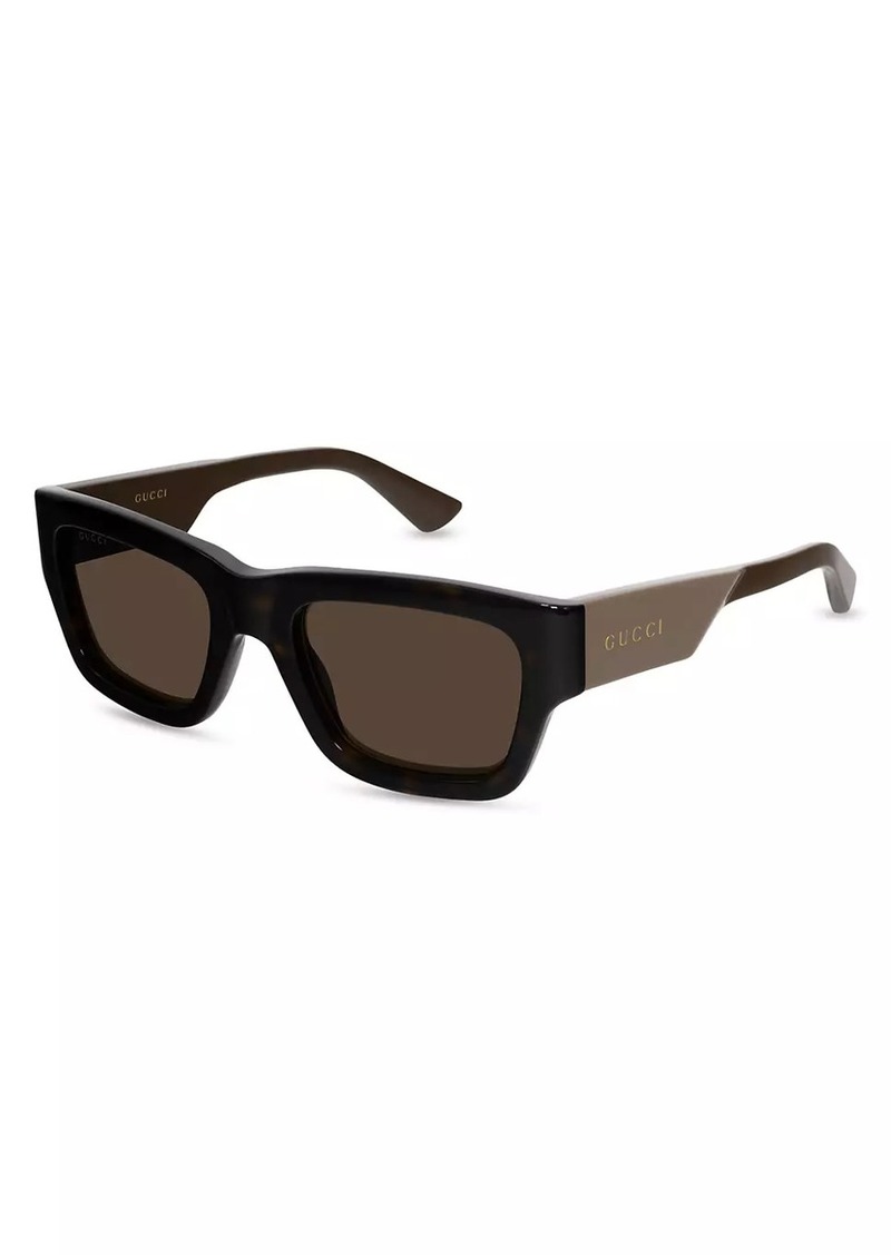 Gucci Oblique 52MM Square Sunglasses